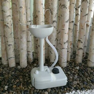 Camping Wash Basin Sink Removable Water Tank Faucet For Portable Tiolet - Picture 1 of 12