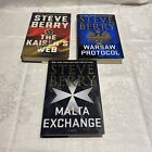 Steve Berry Lot Of 3 Hardcover 1St Ed. Hcdj Malta Exchange, Warsaw Protocol