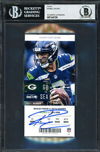 Russell Wilson Autographed 2018 3x6 Ticket Vs. Packers 11-15-18 Beckett 13447258