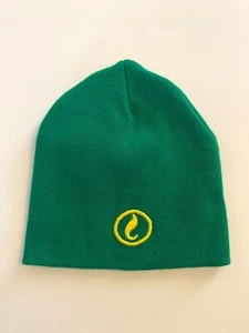 Vintage Winter Hap Cap Beanie Green w/ Yellow Logo Farming Seed Company Workwear - Picture 1 of 5