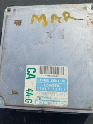 Computadora de motor Toyota Corolla 89661-12410 1990 usada OEM PCM Foto 1 de 3