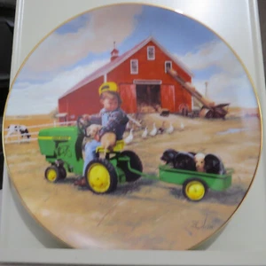 DanburyMint "Tractor Ride" Donald Zolan Ltd Ed Little Farmhand JD-M639TR-B - Picture 1 of 2