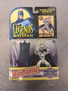 Legends of Batman SILVER KNIGHT Deluxe Metallic Armor Kenner 1995 T76 - Picture 1 of 7