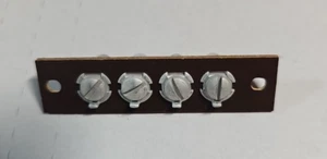 VINTAGE PHENOLIC 4 SCREW TERMINAL STRIP FOR SHORTWAVE RADIO HEATHKIT SB200 SB220 - Picture 1 of 5