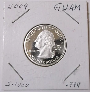 2009 Washington Guam Quarter Silver Proof - Picture 1 of 2