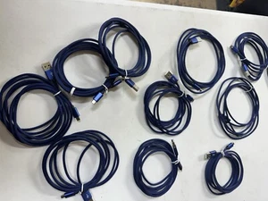 10 Total/ Samsung Galaxy S7 S6 Edge+PS4 Micro USB Cable Fast Charging Cord 6ft - Picture 1 of 5
