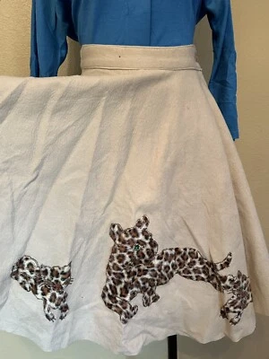 Falda Círculo Guepardo Leopardo De Colección 1950 Pinup Rockabilly Columpio Foto 1 de 4