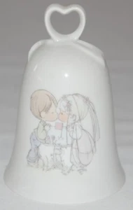 Vintage Enesco Precious Moments Bell May 1986 Samuel J. Butcher Bride Groom - Picture 1 of 4