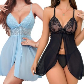 Women's Sexy-Lingerie Babydoll Sleepwear Underwear Lace Dress G-string Nightwear