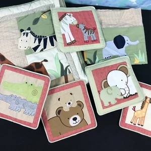Lambs & Ivy Jungle Zoo Originals Baby Crib Comforter 5 Wall Hangings Valance 7PC - Picture 1 of 12
