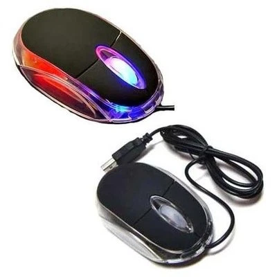 New Black USB Wired Optical Light Scroll Wheel Mice Mouse for PC Laptop Desktop - Image 1 of 3