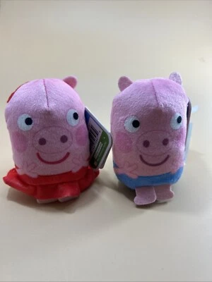 Peppa Pig Mini Plush Pod Pals Set of 2 Peppa + George 3" Plush - Image 1 of 4