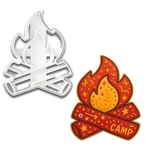 Campfire Cookie Cutter (4.25"x3.38") (Random Color) - Picture 1 of 6