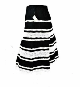 NUEVO CON ETIQUETAS Talbots Negro Algodón y Encaje Acento Línea A Frare Mujer Falda Talla 4 - Imagen 1 de 7