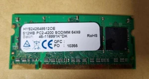 Hypertec (NANYA) HYS242648512OE LAPTOP RAM Memory 512MB PC2-4200 SODIMM 64X8 - Picture 1 of 1