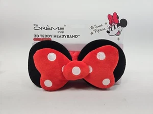 DISNEY The Creme Shop x Minnie Mouse 3D Teddy Spa Headband with Bow RED - Picture 1 of 2
