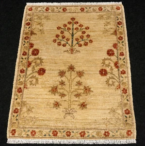 Orient Teppich Ziegler 97 x 75 cm Zigler Beige Lebensbaum Handgeknüpft Carpet - Imagen 1 de 13