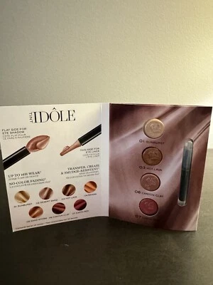 Lancome Idole Tint Liquid Eye Blusher Liquid Eyeshadow 4 Shade Sample Card - Image 1 of 4