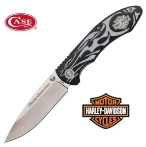 CASE Harley Davidson pocket knife Black and Silver Handle and HD Shield - Picture 1 of 4