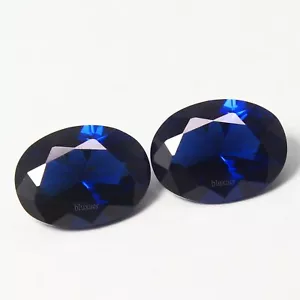 Natural Certified Montana Blue Sapphire 9x7 MM Oval Pair Top Quality Gemstone - Picture 1 of 6