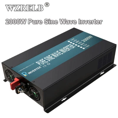 Pure Sine Wave Inverter 2000W Solar Inverter 36V to 110V 220V li-ion Battery Car - Image 1 of 4