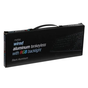 Matias RGB Backlit Wired Aluminum Multimedia Keyboard/USB HUB For PC FK308PCLBB - Picture 1 of 5