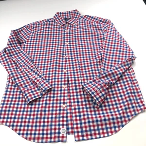 Vineyard Vines Classic Fit TUCKER XL Nylon Spandex Check Casual Shirt Red - Picture 1 of 9