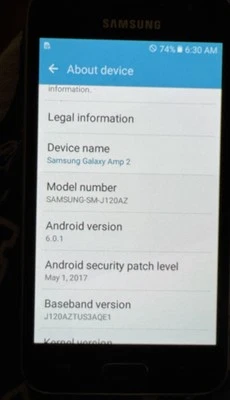 Samsung Galaxy Amp 2 SM-J120AZ Black (Cricket) Cell Phone Fast Ship Good Used - Image 1 of 4