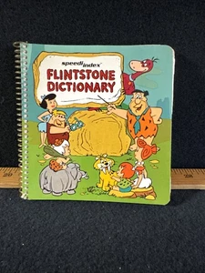 Vintage 1978 Speedi Index FLINTSTONE DICTIONARY Thumb Ease Hanna-Barbera  - Imagen 1 de 6