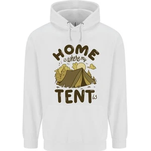 Home is Where My Tent is Funny Camping Childrens Kids Hoodie - Picture 1 of 27
