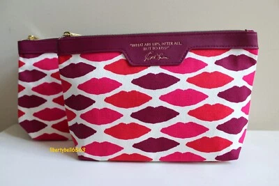 2 x Bolso de Maquillaje con Cremallera ESTEE LAUDER "Qué son los labios, después de todo, pero para besar" -NUEVO Foto 1 de 4