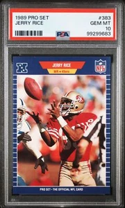 Graded 1989 Pro Set Jerry Rice #383 Football Card PSA 10 Gem Mint - Picture 1 of 2
