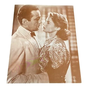 VTG Casablanca Bogart Bergman 11x14 Sepia Tone Poster Photo Reprint Heavy Paper - Picture 1 of 5