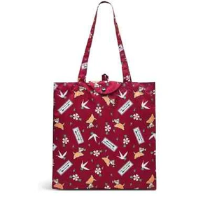 RADLEY - STREET SIGNS - DOG - BIRDS & SIGNS PRINT FOLDAWAY TOTE SHOPPER RRP £16 - Picture 1 of 5