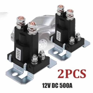 2X 12V 500A Winch Relay On-Off Car Auto Power Dual Battery Isolator Relay Switch - Picture 1 of 10