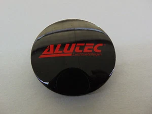 Genuine ALUTEC Hub Cap 60mm 64mm Black Gloss Red N 32 Hub Cover N32 - Picture 1 of 3