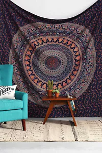 Mandala Tapestry Indian Wall Hanging Decor Bohemian Hippie Twin Bedspread Throw - Picture 1 of 5