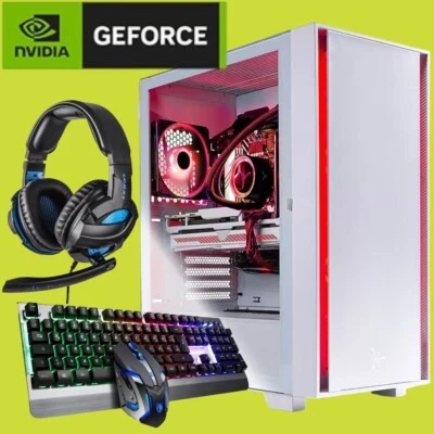 Liquid Cooled Gaming PC Desktop Computer i7 16G RAM 1TB SSD NVIDIA RTX 3050 BT - Image 1 of 4