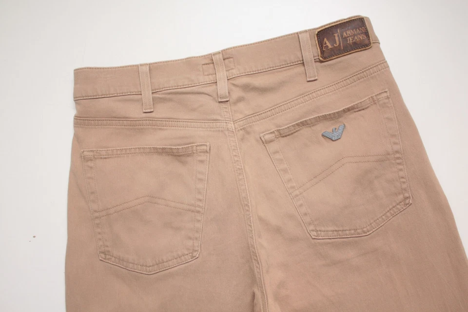 Pantalones Armani Jeans Vintage Beige Para Hombre 34 Hechos en Italia Foto 1 de 4