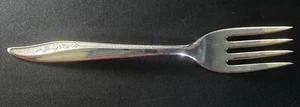 Sears Roebuck ROSE TEXTURE Fashion Stainless USA Silverware Salad Fork 6" - Picture 1 of 4