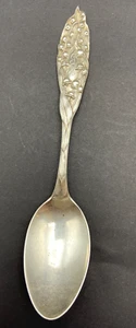 Antique Sterling Silver Spoon Bellflower Dated 9-12-06 and Monogrammed - Picture 1 of 9