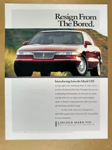1993 Lincoln Mark VIII Vintage Print Ad - Bild 1 von 1
