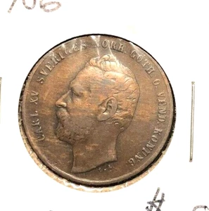 Sweden 1861 2 ore KM 706 - Picture 1 of 2