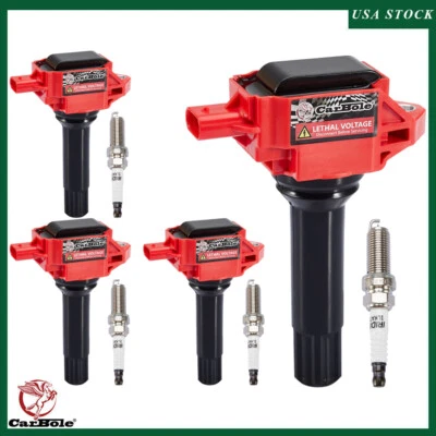 For 2013-2014 Scion FR-S 2.0L 4 Pack Ignition Coil and IRIDIUM Spark Plug UF724 - Image 1 of 4