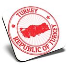 Square Single Coaster - Republic Of Turkey Turkish Map Travel  #5401