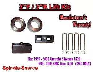 LEVELING KIT 3" / 3" Coil Spacer FOR 99 - 07 Chevy Silverado GMC Sierra 1500 2WD - Bild 1 von 1