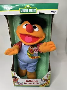 Vintage Tyco Sesamstraße sprechender Bauer Ernie Plüschtier brandneu - Bild 1 von 5