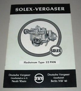 Technische Information VW Typ 3 1500 Solex Vergaser 32 PHN Flachstrom 07/1961!