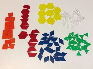 Translucent Pattern Blocks / 150 Pc. Set  for use with light tables #2 - Picture 1 of 8