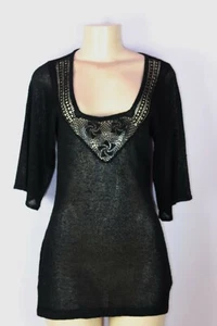 WHITE HOUSE BLACK MARKET RAYON KNIT SQUARE NECKLINE DOLMAN SLEEVE SIZE SMALL - Picture 1 of 3